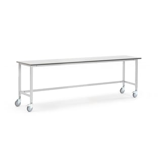 Mobile workbench MOTION, 2500x600 mm, grey