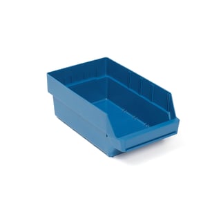 Magazijnbakken REACH, 400 x 240 x 150 mm, 10,2 l, blauw