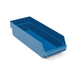 Magazijnbakken REACH, 600 x 240 x 150 mm, 16,3 l, blauw