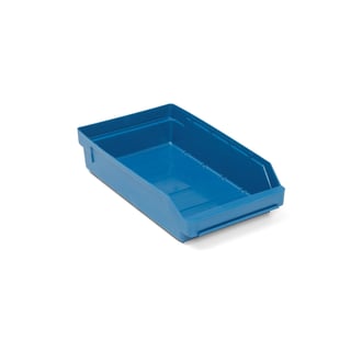 Magazijnbakken REACH, 400 x 240 x 95 mm, 6,5 l, blauw