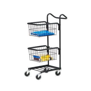 Mini trolley COMPACT, 2 baskets, 660x360x1070 mm