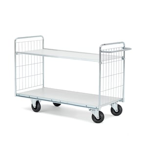 Hyllvagn CARRIER, 2 st hyllplan, 1400x600 mm