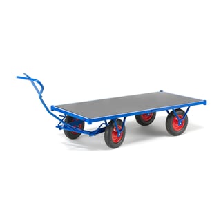 Heavy duty turntable platform trolley MIKE, 800 kg load, 2000x1000x460 mm