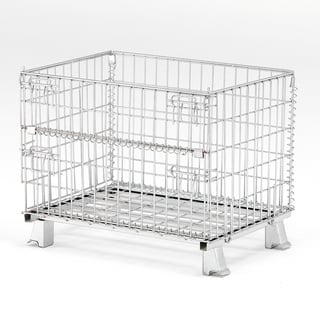 Wire mesh pallet cage EXTENT, 300 kg load, 640x600x800 mm