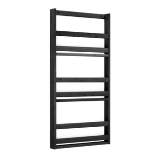 Wall mounted magazine display unit, 600x70x1200 mm, black