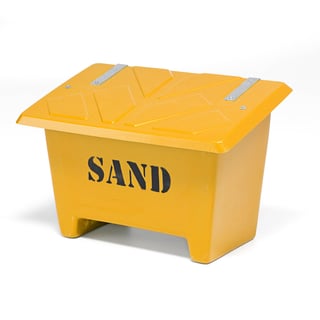 Grit bin, 690x1010x630 mm, 250 L, yellow