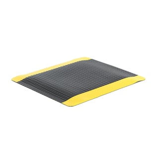 Heavy-duty anti-fatigue mat SUPER PLUS, per metre, W 910 mm, black, yellow