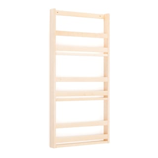 Wall mounted magazine display unit, 600x70x1200 mm, birch