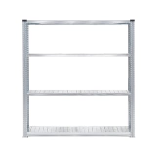 Galvanised shelving TRANSFORM, basic unit, 4 shelves, 1972x1500x600 mm