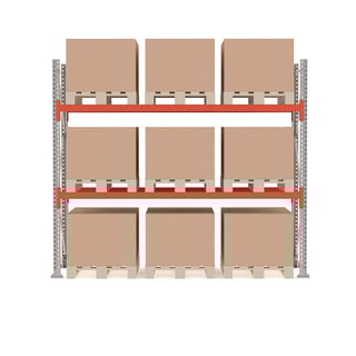 Pallet racking ULTIMATE, basic unit, 2500x2750x1100 mm, 9 x 1000 kg pallets