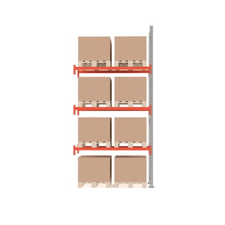 Pallereol ULTIMATE, påbygningssektion, 8 paller, 1000 kg/palle, H 4000 mm