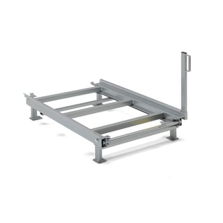 Pull-out pallet cradle, floor model, 700 kg load