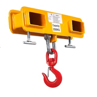 Adjustable fork mounted hook, 2500 kg load