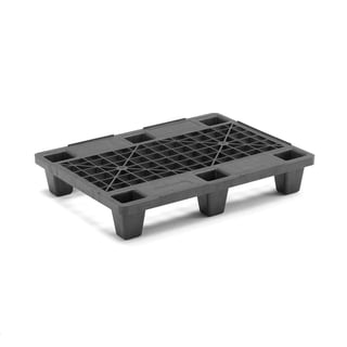 Plastic pallet, 800x600 mm, 1000 kg, black