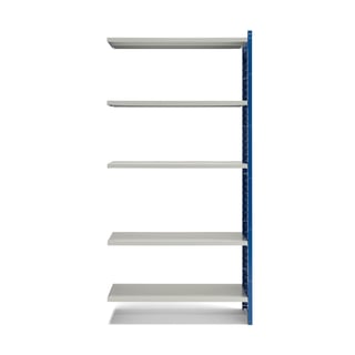 Mix shelving, dodatna jedinica, 2100x400 mm, zatvorena strana, plava, siva