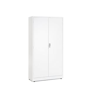 Opbergkast met elektronisch slot SAFE, 1900 x 1000 x 400 mm, wit