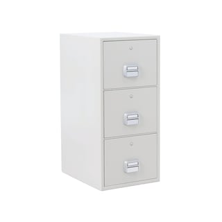 Fireproof filing cabinet SHELL, 90 min. key lock, A4/foolscap, 3 drawers, 1130x520x680 mm