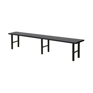 Changing room bench STADIUM, 2000x360x430 mm, black, black