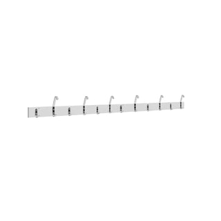 Hook rail STADIUM, 12 hooks, L 2000 mm, grey