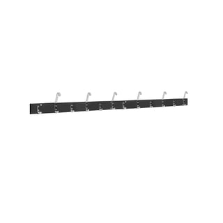 Hook rail STADIUM, 12 hooks, L 2000 mm, black