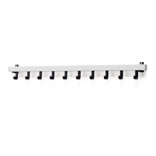 Coat rack QUARTZ, 10 hooks, 1000x80 mm, grey