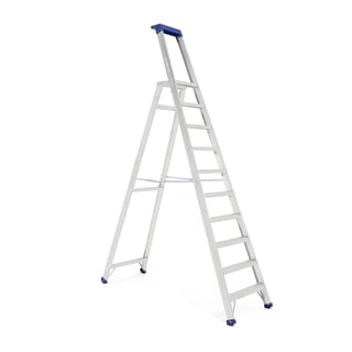 Professionele aluminium trapladder HIGHER, 10 treden, h 2310 mm