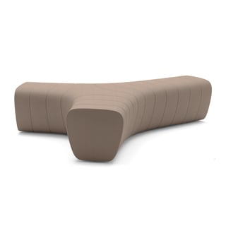 Modular seating bench JETLAG, brown