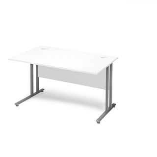 Recht bureau FLEXUS, 1200 x 800 mm, wit laminaat