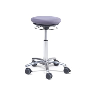 Pilates stool BRISTOL, grey fabric