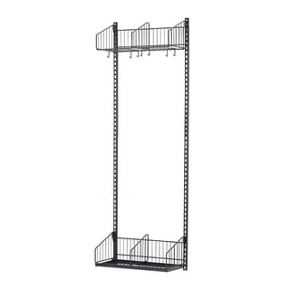 Garderobereol TRÅD, grundsektion, væghængt, 600 mm, mørkegrå