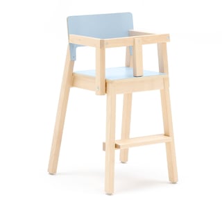 Highchair LOVE, H 500 mm, birch, blue laminate