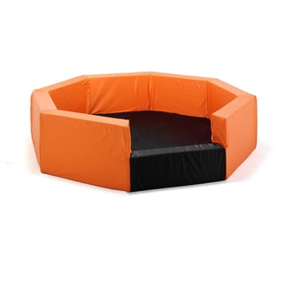 Octagonal foam pit MELKER, nylon cover, black, orange