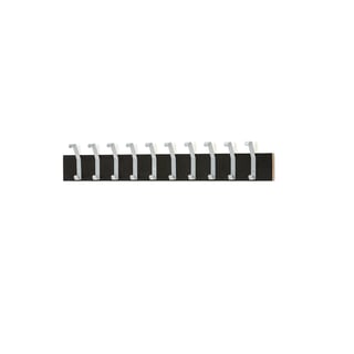 Coat rail HÄNGA, 1500 mm, 10 double hooks, black