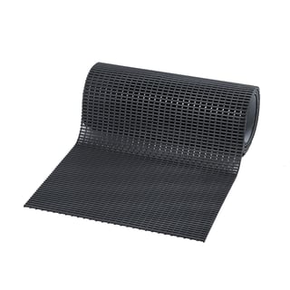 Roof walkway matting CROSSGRIP, 10 m roll, W 600 mm, black