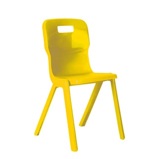 All-in-one plastic chair TITAN, H 380 mm, yellow