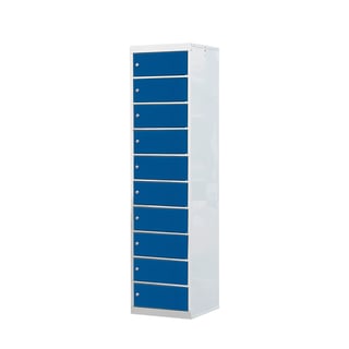 Laptop cabinet, 10 comps, 1800x450x450 mm, blue