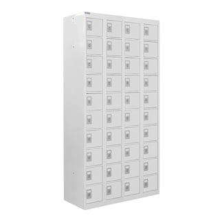 Personal effects locker, 40 comps, 1800x900x380 mm, light grey