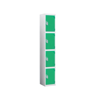 Wet area locker, 4 doors, 1800x300x300 mm, green