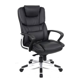 Executive chair SELBORNE, black faux leather