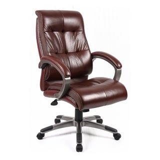 Manager's chair HASLEMERE, faux brown leather