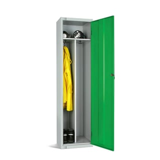 Clean and dirty locker, 1800x450x450 mm, green