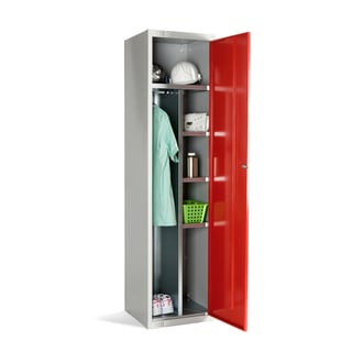 Combination storage locker, 1800x450x450 mm, red