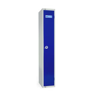 PPE locker, 1 door, 1800x300x450 mm, dark blue