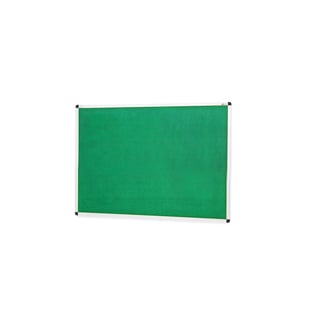 Aluminium framed noticeboard, 900x600 mm, green