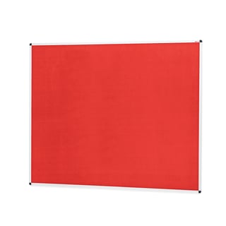 Aluminium framed noticeboard, 1500x1200 mm, red