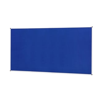 Aluminium framed noticeboard, 2400x1200 mm, blue