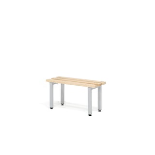 Changing room bench ELITE, 600x300x390 mm, beech, grey