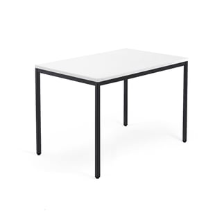 Kirjutuslaud QBUS, 1200 x 800 mm, U-raam, must/ valge