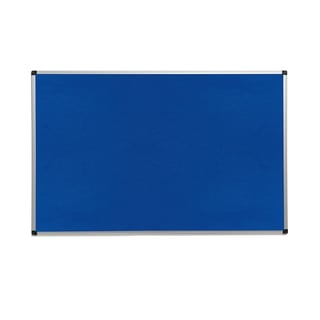 Pinnwand MARIA, 2000 x 1200 mm, Aluminium/Textilbezug blau