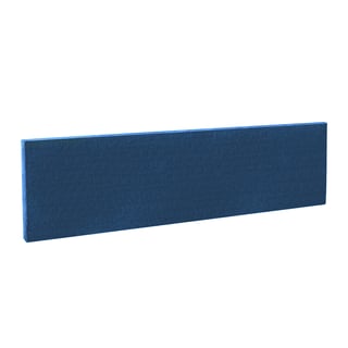 Rectangular desk screen, 1600x400 mm, blue